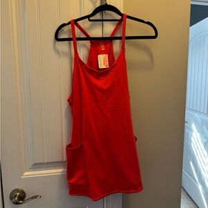 Free People coral hot shot mini dress size xs